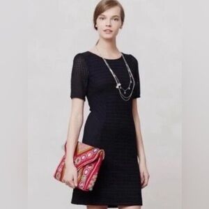 Anthropologie | Maeve | Seersucker Mesh Knit Sheath Dress